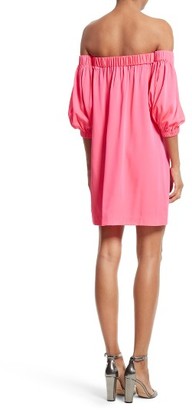 Milly Women's Off The Shoulder Stretch Silk Dress