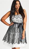 Thumbnail for your product : City Chic Citychic Lace Bradshaw Ivory Fit & Flare Dress