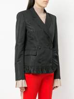 Thumbnail for your product : MSGM ruched trim double breasted blazer