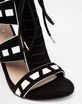 Thumbnail for your product : B.Tempt'd Carvela Giraffe Black Strap Tie Heeled Sandals