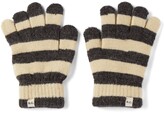 Thumbnail for your product : Bobo Choses Kids Grey & Off-White Knit Striped Gloves