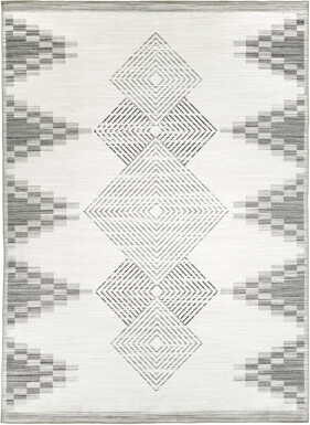 Union Rustic Everly Beige Machine Washable Indoor/Outdoor Rug