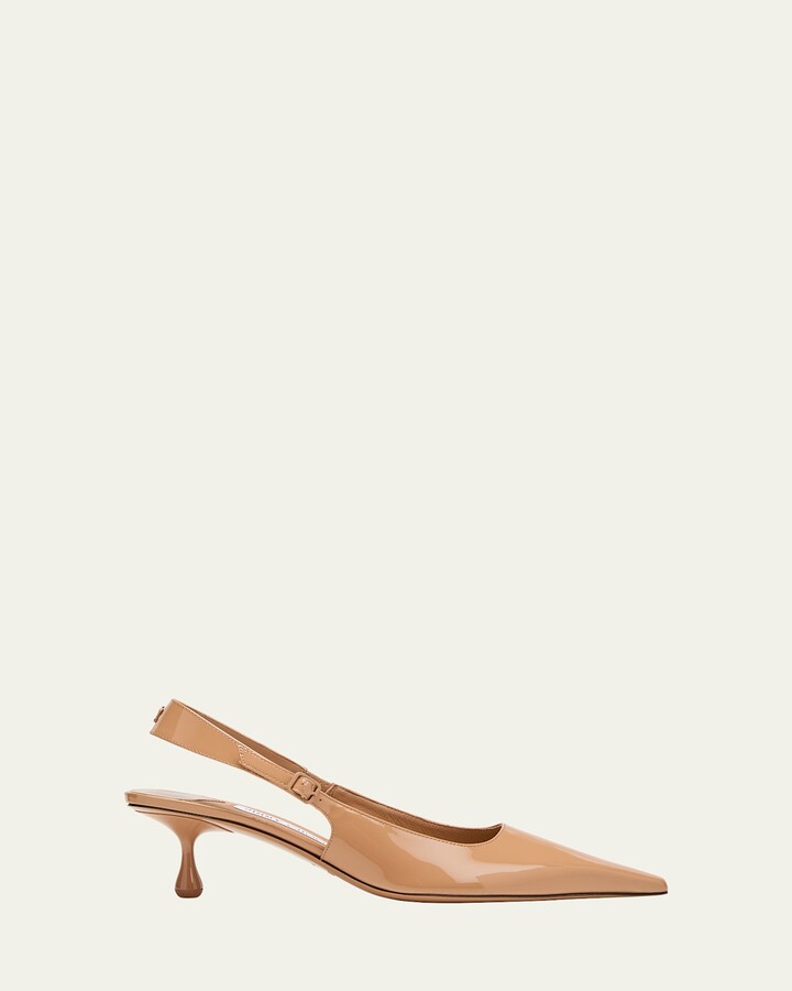 Jimmy Choo Amel Leather Slingback Pumps