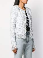 Thumbnail for your product : Balmain fringe-trimmed tweed jacket
