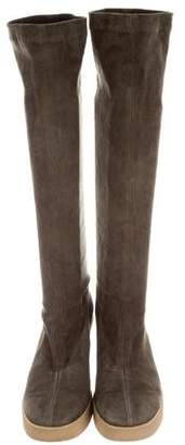 Robert Clergerie Old Robert Clergerie Suede Knee-High Wedge Boots
