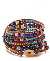 Thumbnail for your product : Chan Luu Lapis Beaded Wrap Bracelet