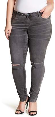 SLINK JEANS Ripped Knee Stretch Skinny Jeans (Plus Size)