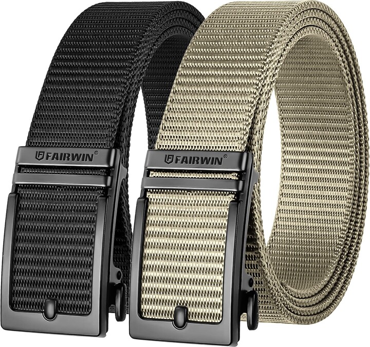 Fairwin Golf Belts for Men 2 Pack Mens Ratchet Casual Belts for Jeans