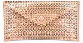 Thumbnail for your product : Alaia Louise 24 Leather Perforated Clutch in Neutral