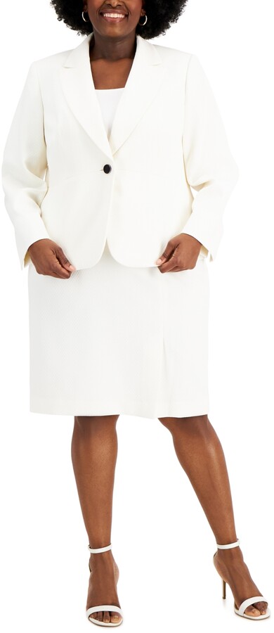 white skirt and jacket