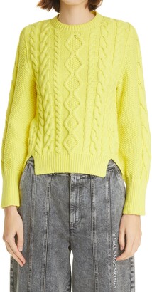 Stella McCartney Aran Organic Cotton Blend Crop Sweater