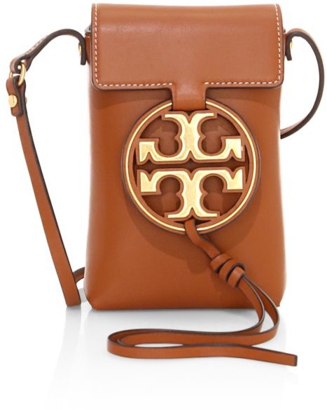 Tory Burch Miller Metal Leather Crossbody Phone Case - ShopStyle Shoulder Bags
