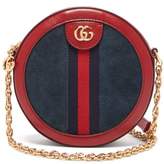 Thumbnail for your product : Gucci Ophidia Leather And Suede Cross Body Bag - Womens - Red Navy