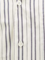 Thumbnail for your product : ODYSSEE Foster Cuban-collar Striped Poplin Shirt - Navy Multi