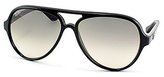 Thumbnail for your product : Ray-Ban RB 4125 601/32 Black Aviator Plastic Sunglasses