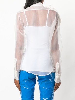 Christian Dior Pre-Owned Draped Design Sheer Blouse