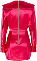Thumbnail for your product : Balmain Wool-Silk Structural Dress in Fuchsia