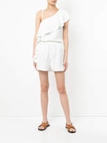 Thumbnail for your product : Goen.J lace striped track shorts