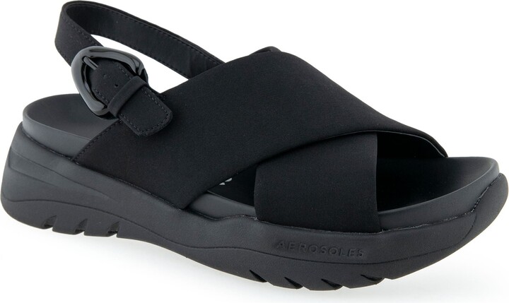 Aerosoles Women's Black Platform Sandals ShopStyle