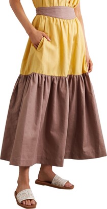 ANNA MASON Long Skirt Yellow