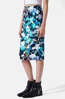 Thumbnail for your product : Topshop Bleach Out Floral Tube Skirt