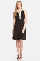 Thumbnail for your product : Karen Kane Contrast Placket Fit & Flare Shirtdress