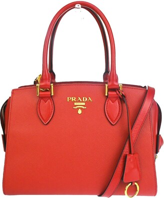 Pre-Owned Prada Red Saffiano Leather Tote Bag – AV Luxury