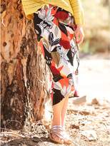 Thumbnail for your product : M&Co Tribal leaf print wrap skirt