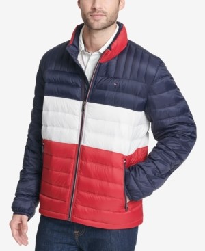 tommy hilfiger men's quilted puffer jacket
