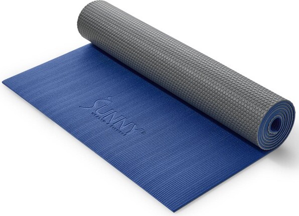 Sunny Health & Fitness SunnyHealth&Fitness6mmDual‑ColorAnti‑SlipYogaMat–71"x24"MatforStandard&HotYoga,Pilates&FloorWorkouts–Blue