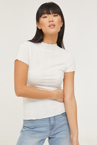 Thumbnail for your product : Ardene Ribbed Mock Neck Tee