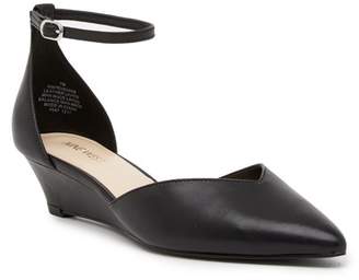 Nine West Evenhim Leather Pointed Toe Wedge Pump - Wide Width Available