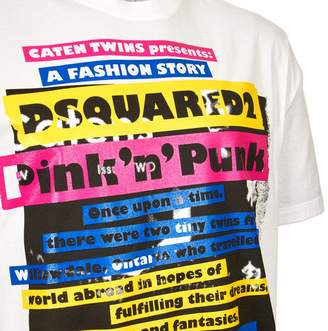 DSQUARED2 T-Shirt Pink N Punk - White