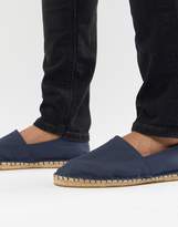 Thumbnail for your product : ASOS Design DESIGN espadrilles in navy canvas