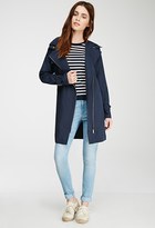 Thumbnail for your product : Forever 21 Asymmetrical Hooded Trench Coat