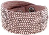 Thumbnail for your product : Swarovski lola and grace Wrap Twist Rose Gold Leather Bracelet With Elements