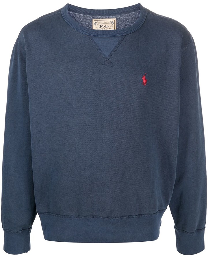 black and red polo sweatshirt