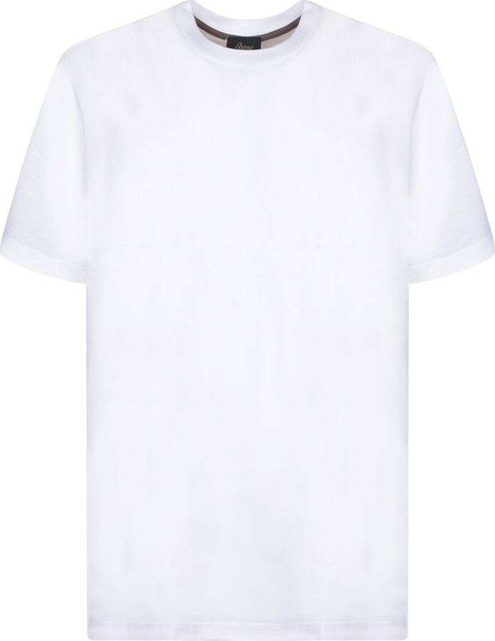 Brioni Logo Embroidered Crewneck T-Shirt