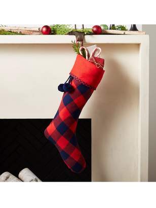 Draper James x Crate and Barrel Buffalo Check Red Plaid Stocking