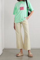 Thumbnail for your product : Acne Studios Oversized Printed Cotton-blend Jersey T-shirt - Mint