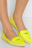 Thumbnail for your product : Charles Philip Shanghai Inna two-tone canvas point-toe flats