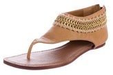 Thumbnail for your product : Tory Burch Chain-Link Embellished Leather Sandals