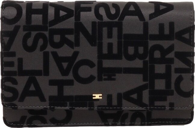 Elisabetta Franchi Logo-Lettering Foldover Shoulder Bag