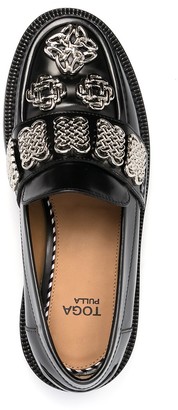 Toga Pulla Chain Applique Chunky-Sole Loafers