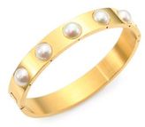 Thumbnail for your product : Majorica 7MM White Pearl Bangle Bracelet/Goldtone