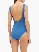 Thumbnail for your product : Marysia Swim Palm Springs Scallop-edged Swimsuit - Blue