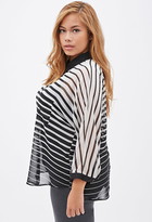 Thumbnail for your product : Forever 21 FOREVER 21+ Striped Chiffon Blouse