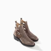 Thumbnail for your product : Zara 29489 Open Ankle Boot With Buckle