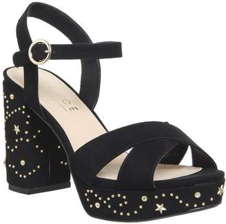 Office Maxy Platform Sandals Black With Studs