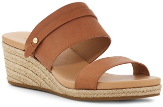 tan mule wedges